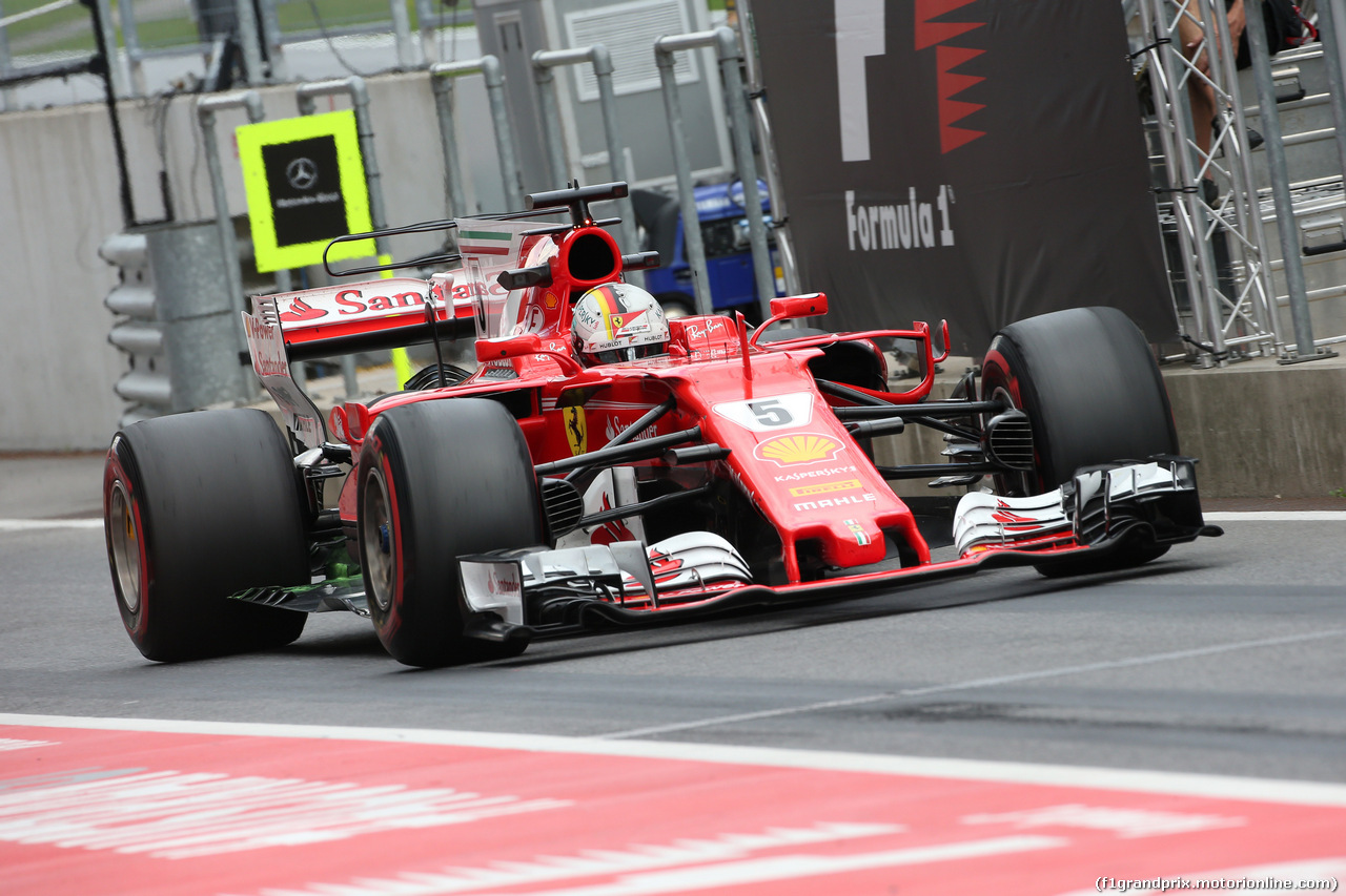 GP AUSTRIA, 07.07.2017- Prove Libere 2, Sebastian Vettel (GER) Ferrari SF70H