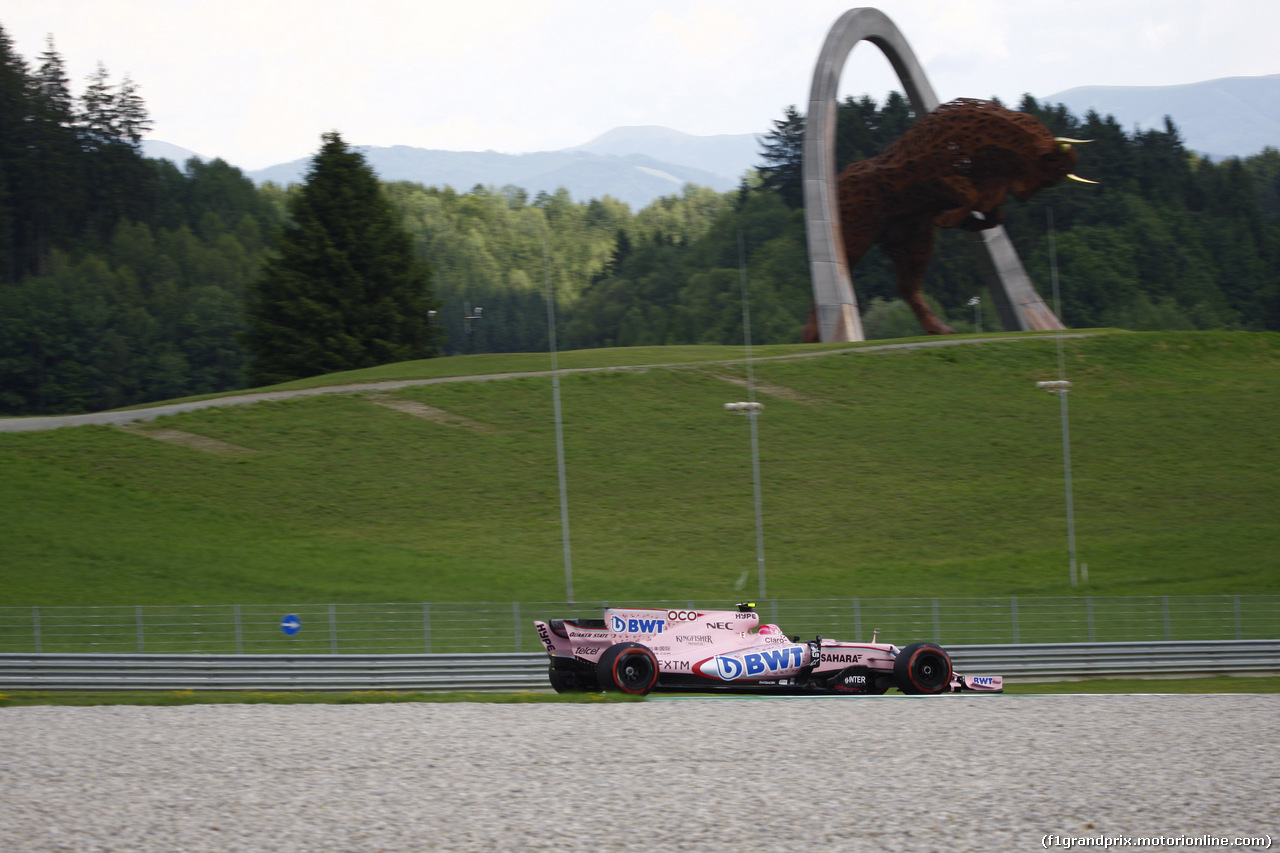 GP AUSTRIA, 07.07.2017- Prove Libere 2, Esteban Ocon (FRA) Sahara Force India F1 VJM10
