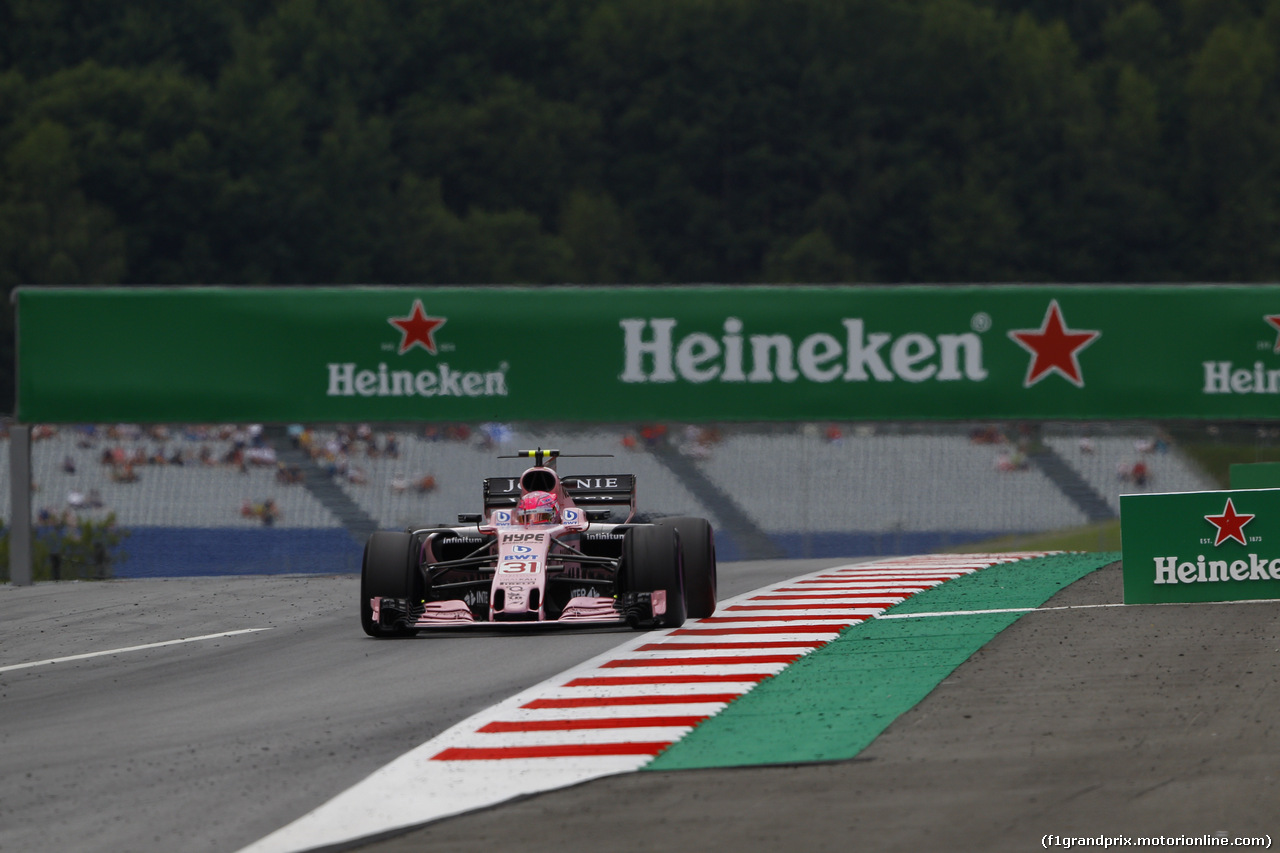 GP AUSTRIA, 07.07.2017- Prove Libere 2, Esteban Ocon (FRA) Sahara Force India F1 VJM10