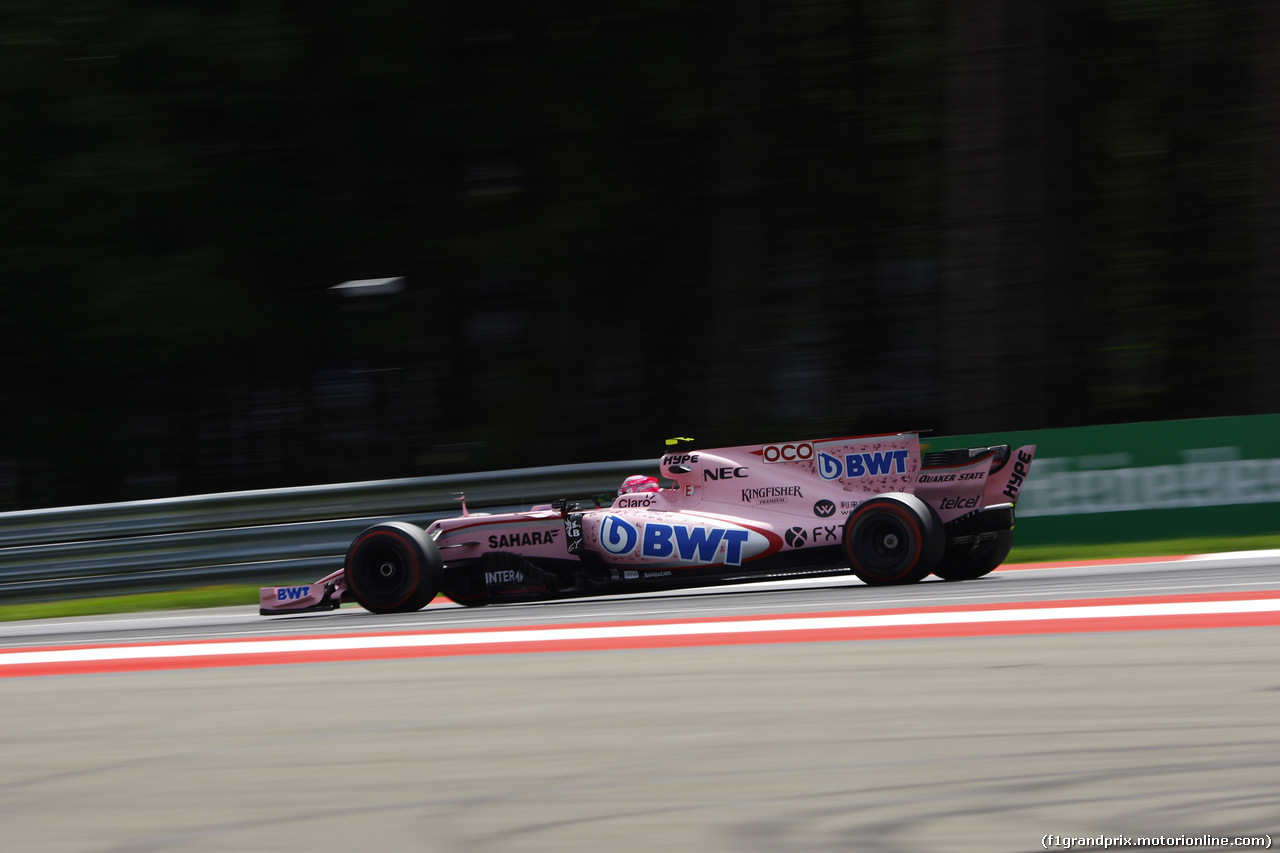 GP AUSTRIA, 07.07.2017- Prove Libere 2, Esteban Ocon (FRA) Sahara Force India F1 VJM10