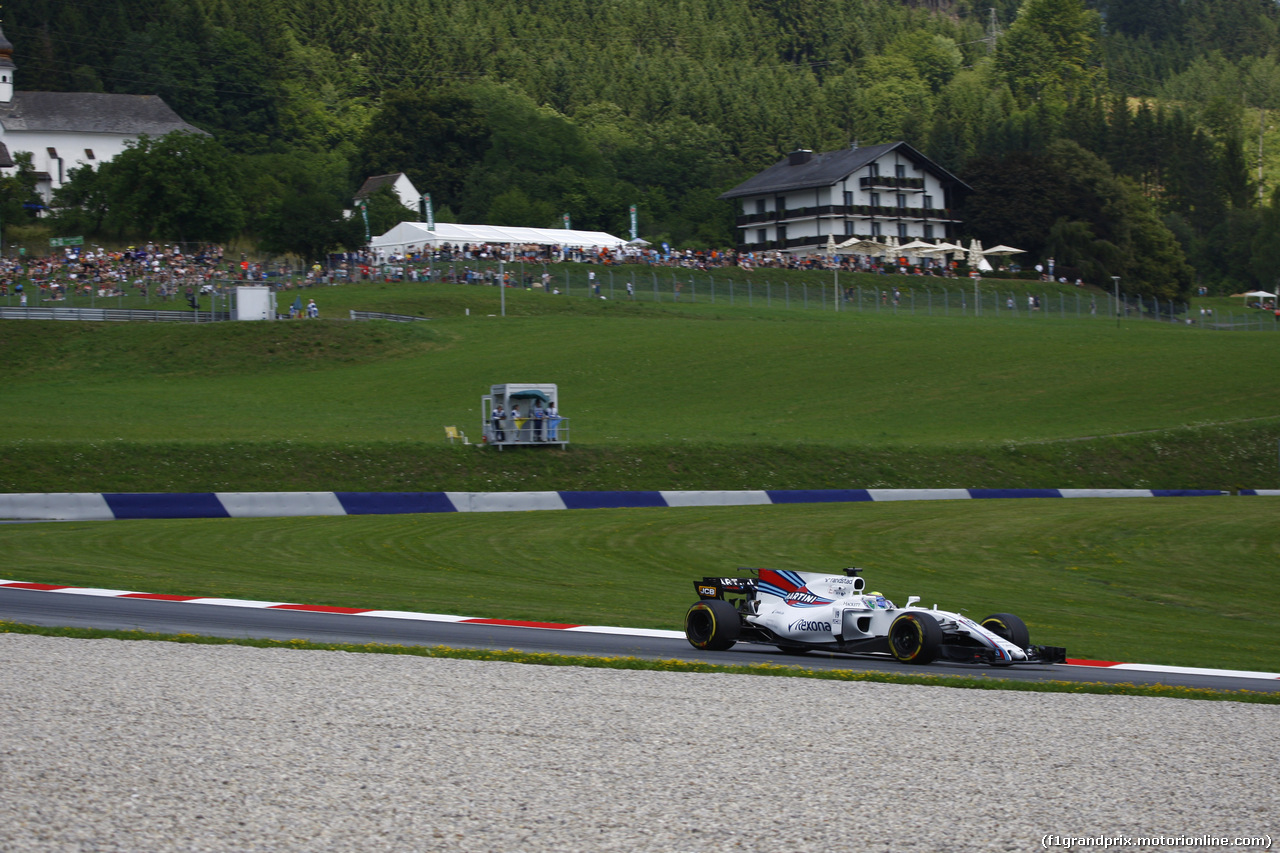 GP AUSTRIA, 07.07.2017- Prove Libere 2, Felipe Massa (BRA) Williams F1 Team FW40