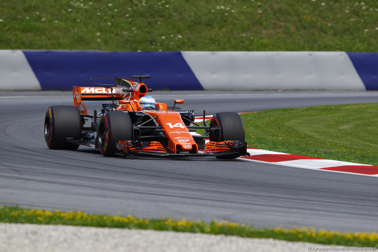 GP AUSTRIA, 07.07.2017- Prove Libere 2, Fernando Alonso (ESP) McLaren Honda MCL32