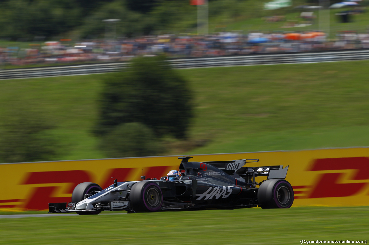 GP AUSTRIA, 07.07.2017- Prove Libere 2, Romain Grosjean (FRA) Haas F1 Team VF-17
