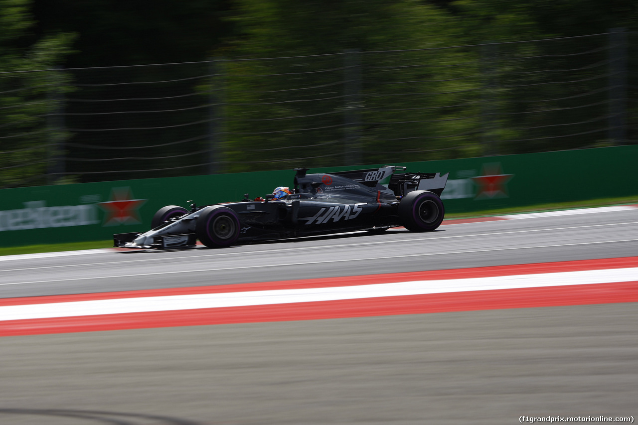 GP AUSTRIA, 07.07.2017- Prove Libere 2, Romain Grosjean (FRA) Haas F1 Team VF-17