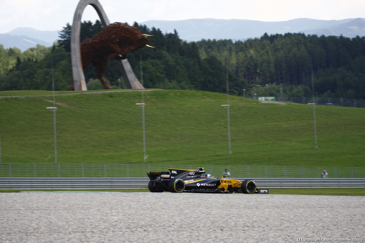 GP AUSTRIA, 07.07.2017- Prove Libere 2, Jolyon Palmer (GBR) Renault Sport F1 Team RS17