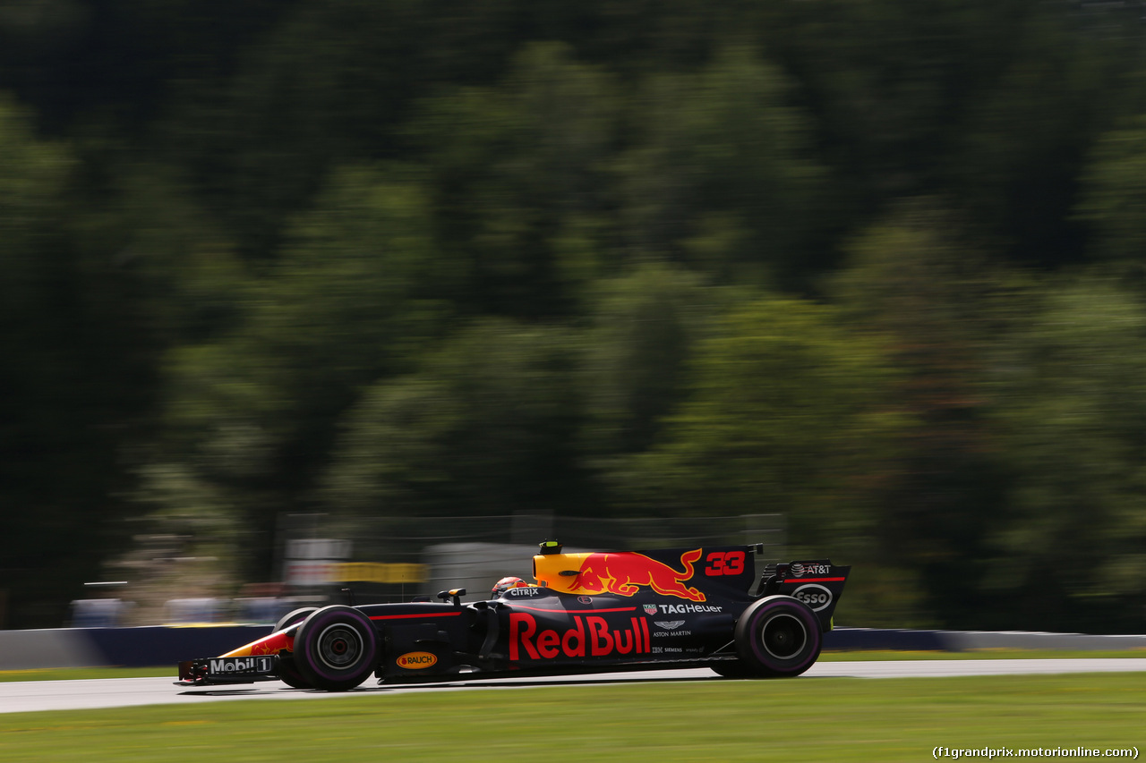 GP AUSTRIA, 07.07.2017- Prove Libere 2, Max Verstappen (NED) Red Bull Racing RB13