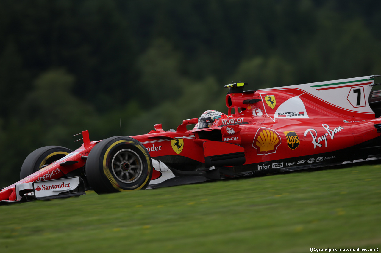 GP AUSTRIA, 07.07.2017- Prove Libere 2, Kimi Raikkonen (FIN) Ferrari SF70H