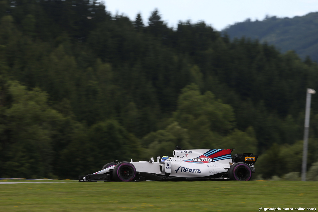 GP AUSTRIA, 07.07.2017- Prove Libere 2, Felipe Massa (BRA) Williams F1 Team FW40