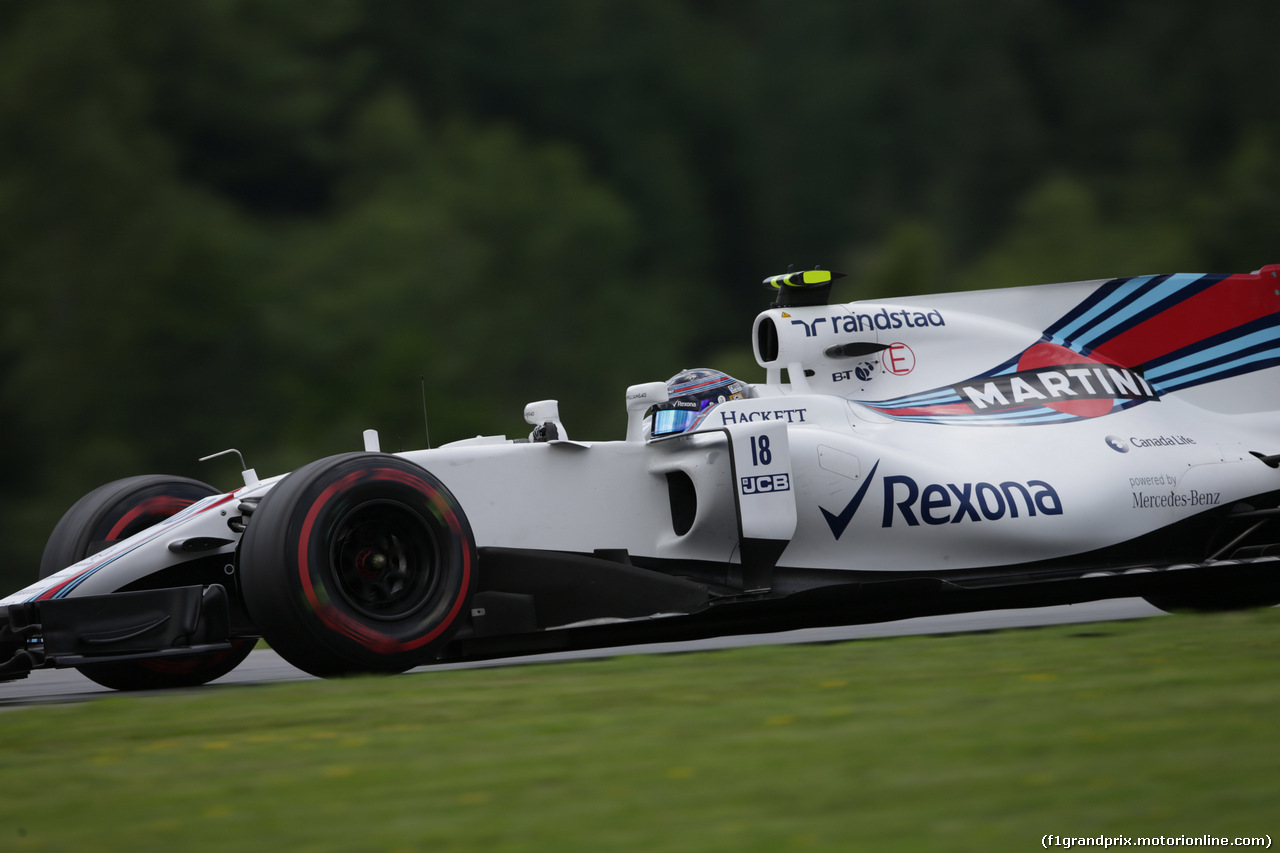 GP AUSTRIA, 07.07.2017- Prove Libere 2, Lance Stroll (CDN) Williams FW40