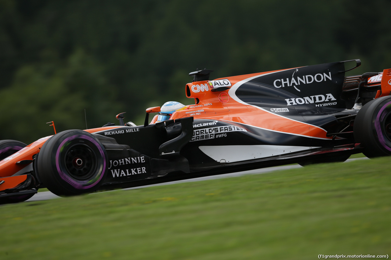 GP AUSTRIA, 07.07.2017- Prove Libere 2, Fernando Alonso (ESP) McLaren Honda MCL32