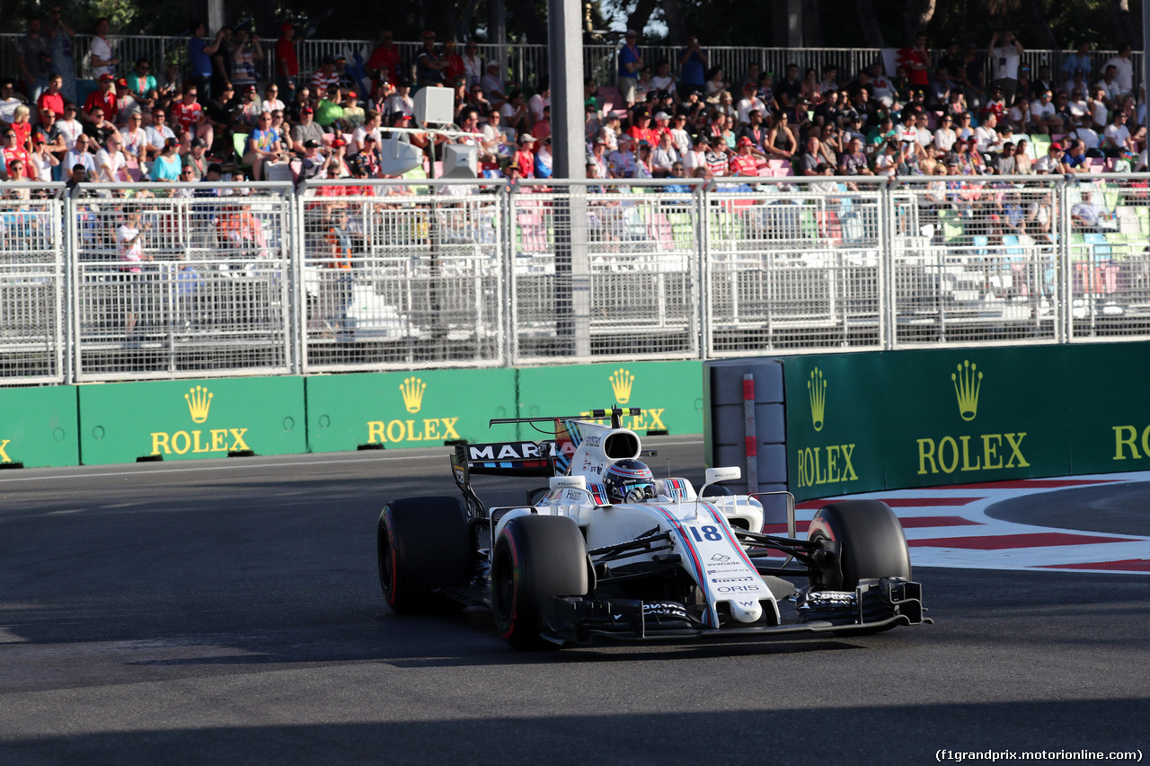 GP AZERBAIJAN, 25.06.2017 - Gara, Lance Stroll (CDN) Williams FW40