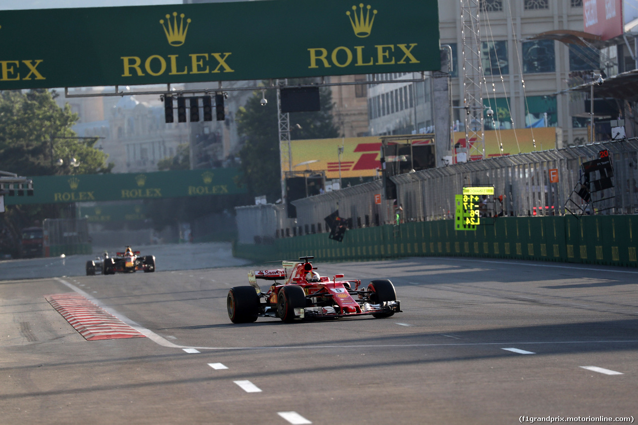 GP AZERBAIJAN, 25.06.2017 - Gara, Sebastian Vettel (GER) Ferrari SF70H