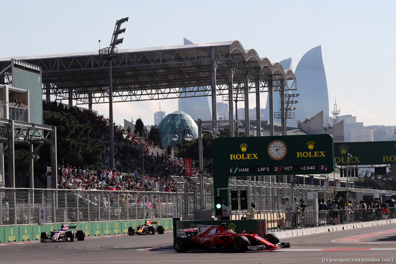 GP AZERBAIJAN, 25.06.2017 - Gara, Sebastian Vettel (GER) Ferrari SF70H