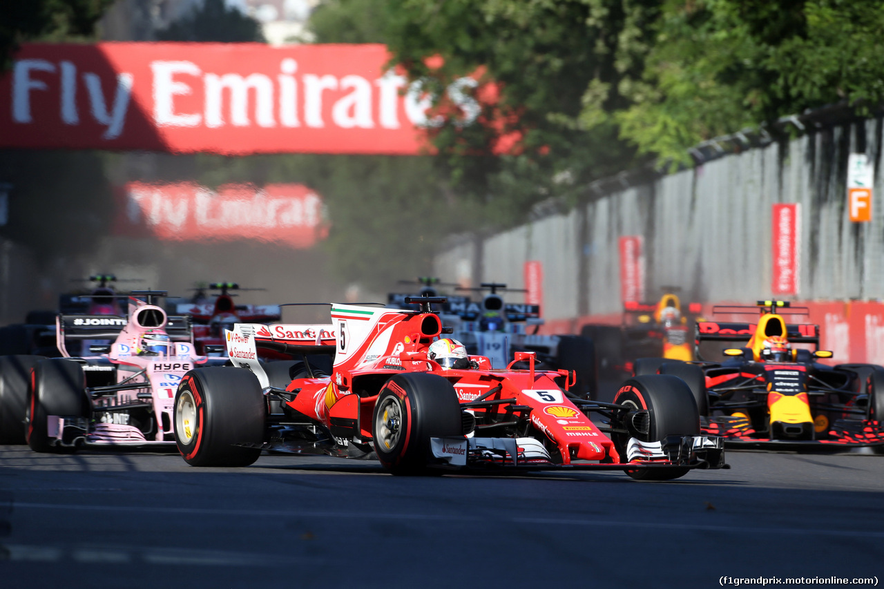 GP AZERBAIJAN, 25.06.2017 - Gara, Sebastian Vettel (GER) Ferrari SF70H