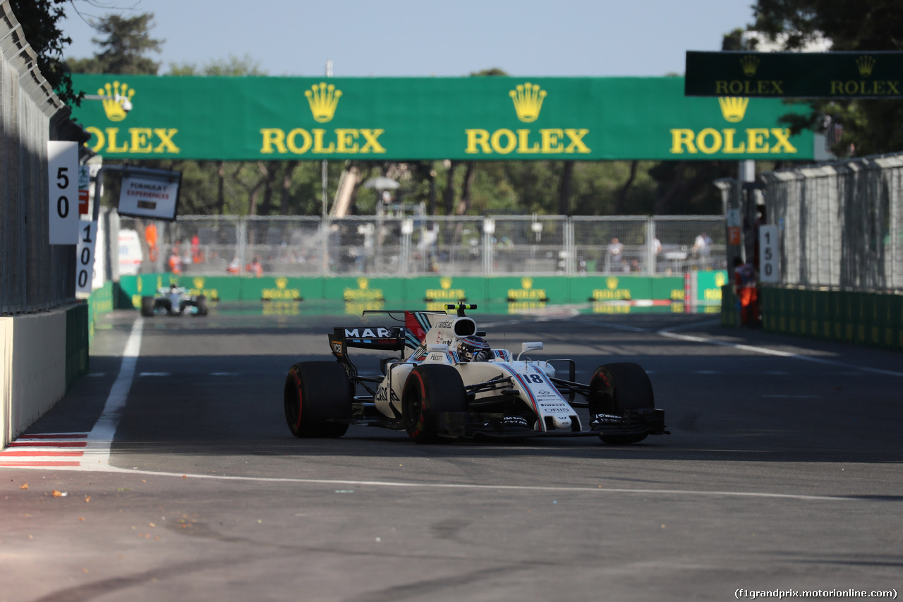 GP AZERBAIJAN, 25.06.2017 - Gara, Lance Stroll (CDN) Williams FW40