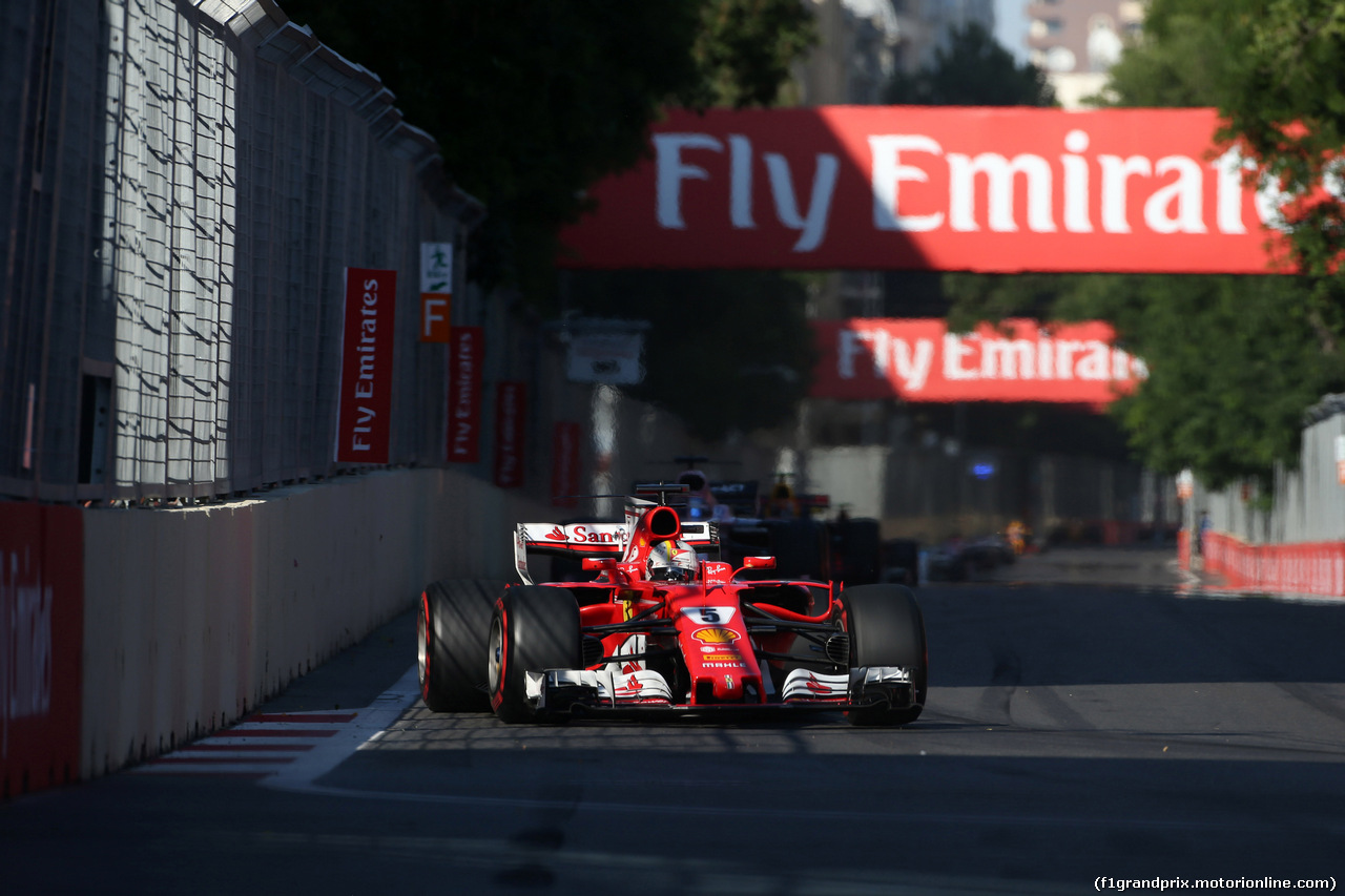 GP AZERBAIJAN, 25.06.2017 - Gara, Sebastian Vettel (GER) Ferrari SF70H