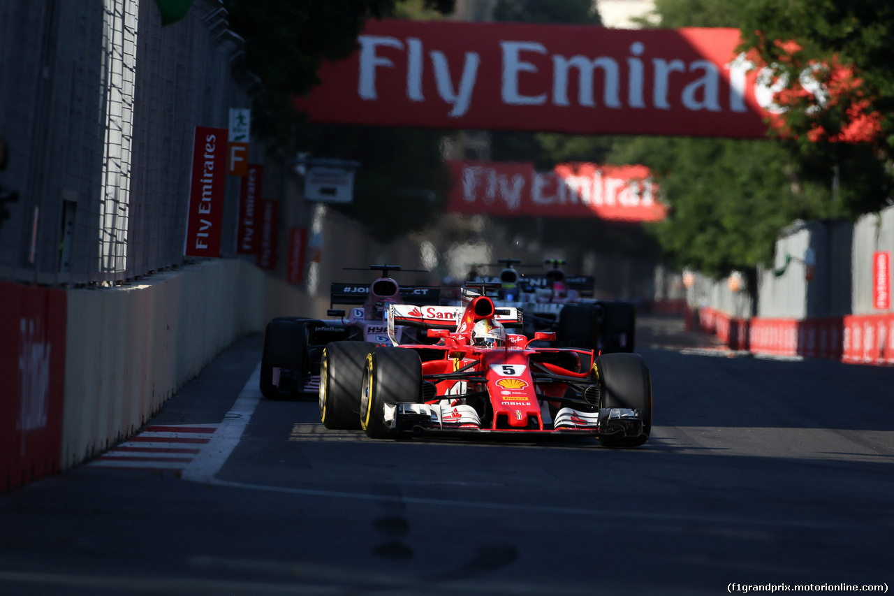 GP AZERBAIJAN, 25.06.2017 - Gara, Sebastian Vettel (GER) Ferrari SF70H