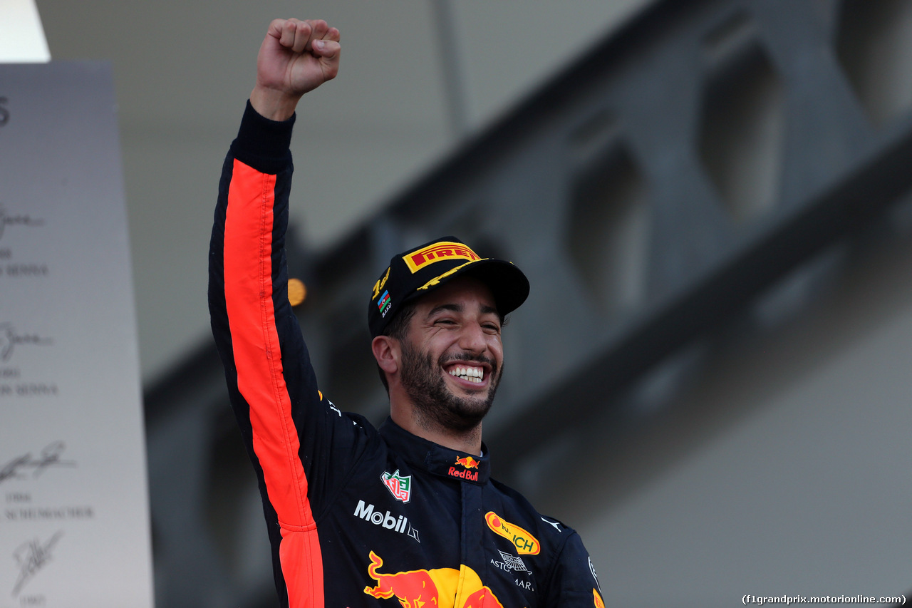GP AZERBAIJAN, 25.06.2017 - Gara, Daniel Ricciardo (AUS) Red Bull Racing RB13 vincitore