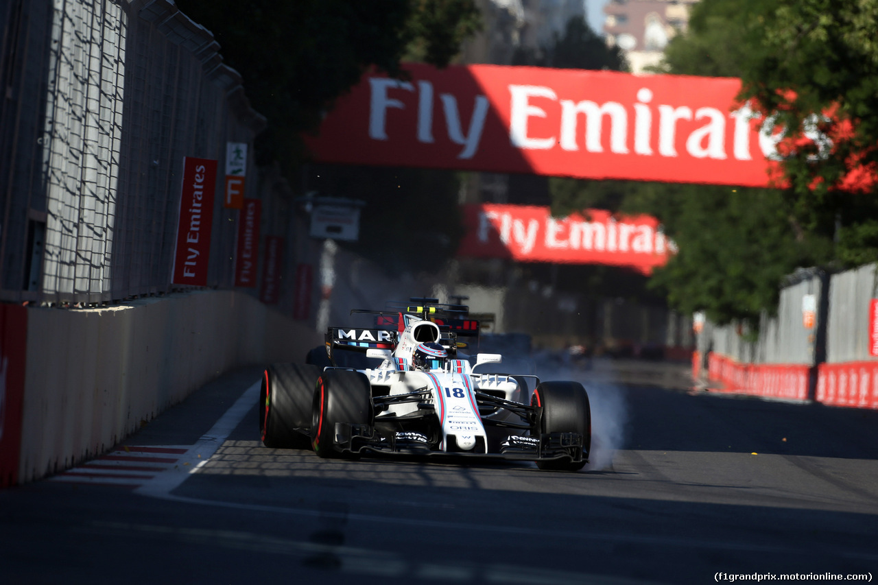 GP AZERBAIJAN, 25.06.2017 - Gara, Lance Stroll (CDN) Williams FW40