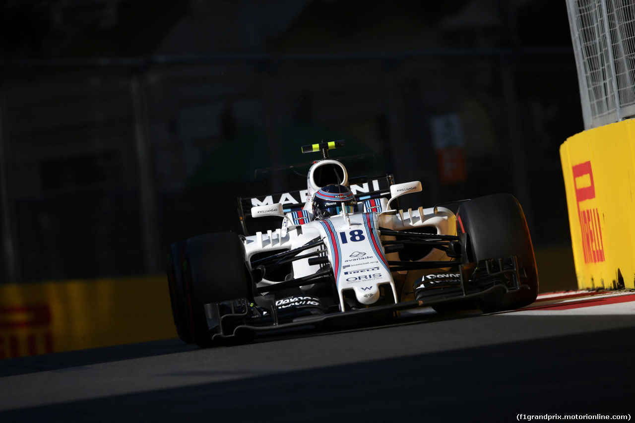 GP AZERBAIJAN, 25.06.2017 - Gara, Lance Stroll (CDN) Williams FW40