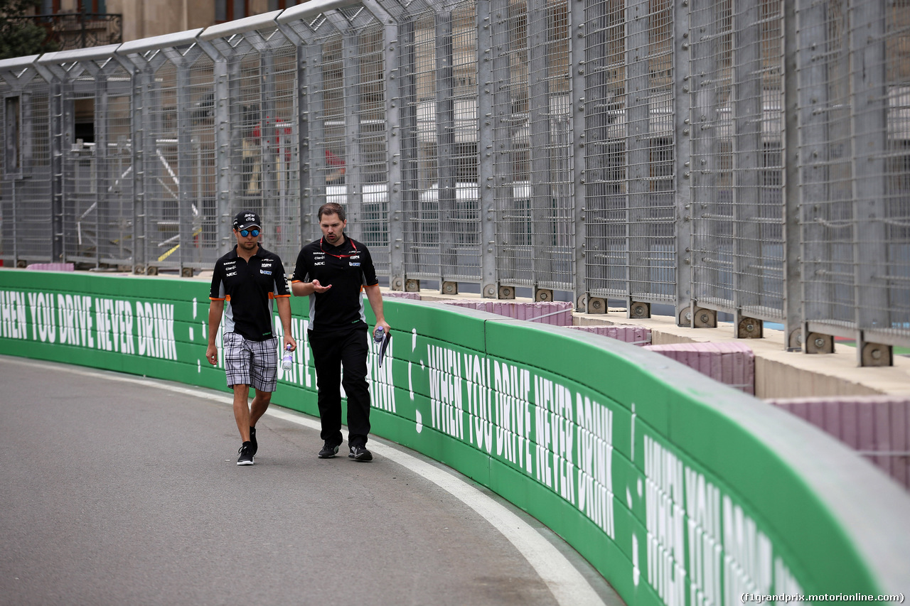 GP AZERBAIJAN, 22.06.2017 - Sergio Perez (MEX) Sahara Force India F1 VJM010