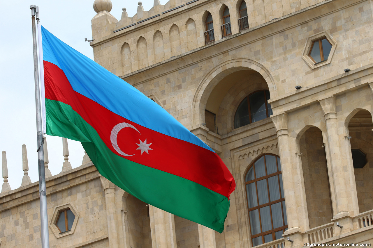 GP AZERBAIJAN, 22.06.2017 - Azerbaijan flag