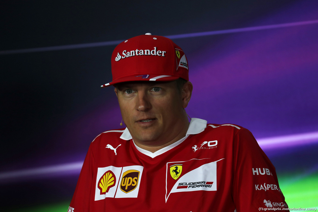 GP AZERBAIJAN, 22.06.2017 - Conferenza Stampa, Kimi Raikkonen (FIN) Ferrari SF70H