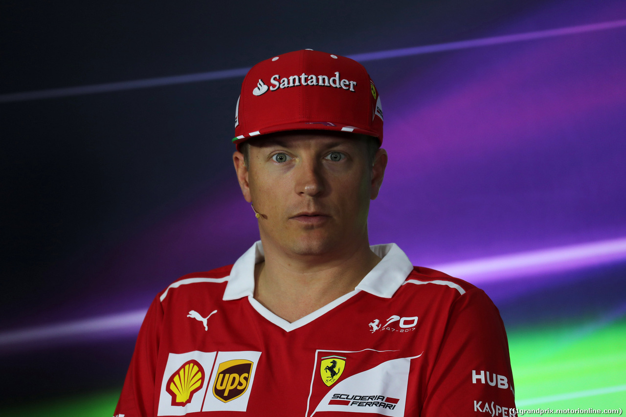 GP AZERBAIJAN, 22.06.2017 - Conferenza Stampa, Kimi Raikkonen (FIN) Ferrari SF70H