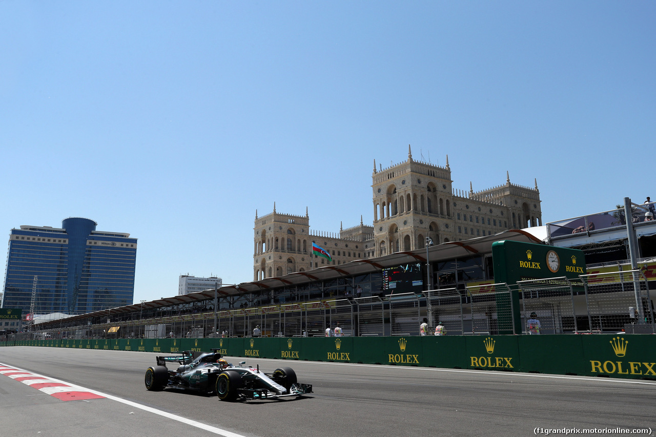 GP AZERBAIJAN, 24.06.2017 - Prove Libere 3, Lewis Hamilton (GBR) Mercedes AMG F1 W08