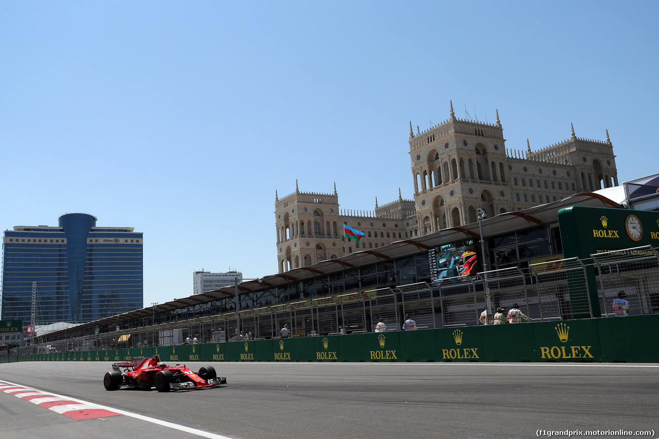 GP AZERBAIJAN, 24.06.2017 - Prove Libere 3, Sebastian Vettel (GER) Ferrari SF70H