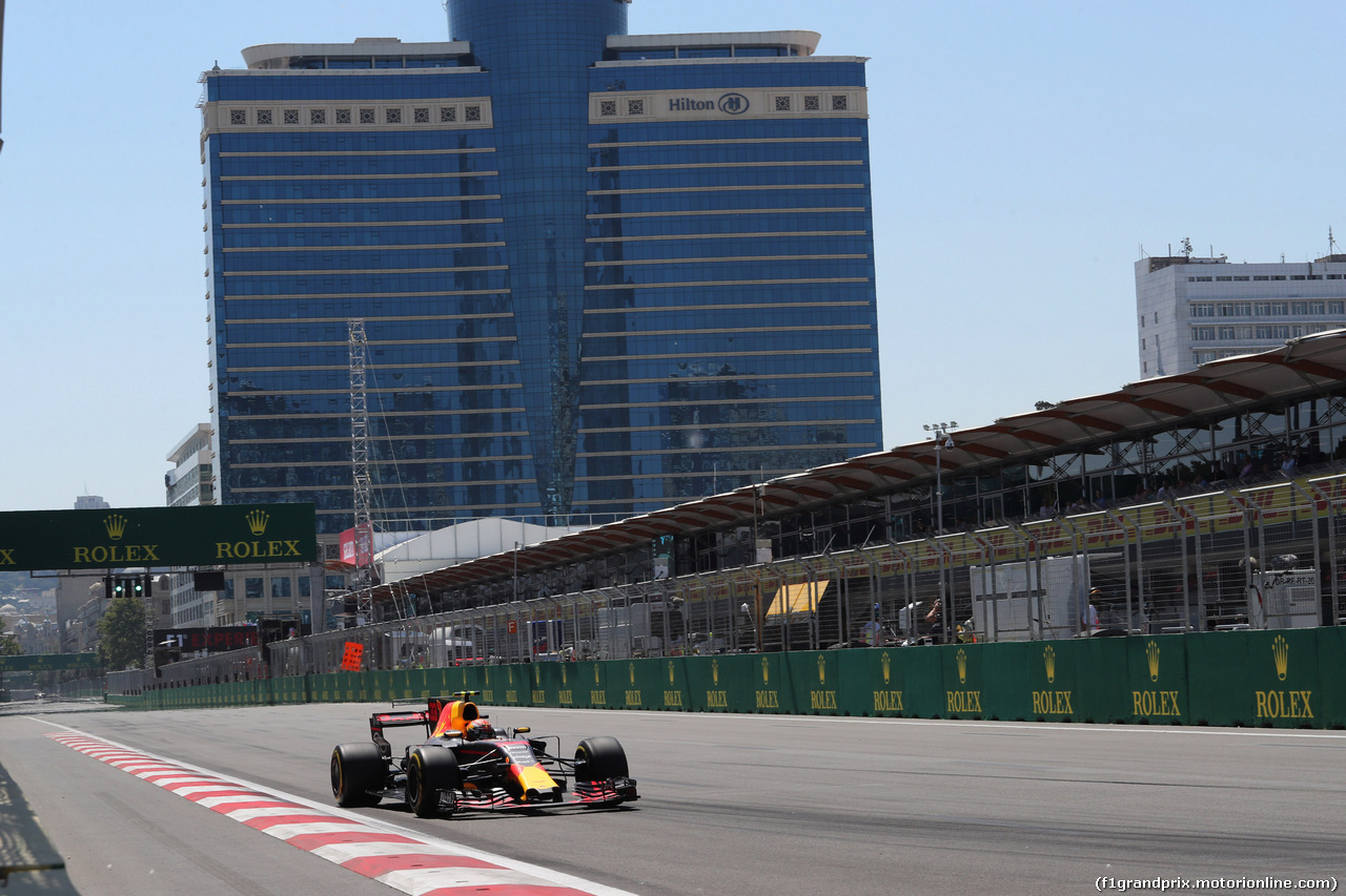 GP AZERBAIJAN, 24.06.2017 - Prove Libere 3, Max Verstappen (NED) Red Bull Racing RB13