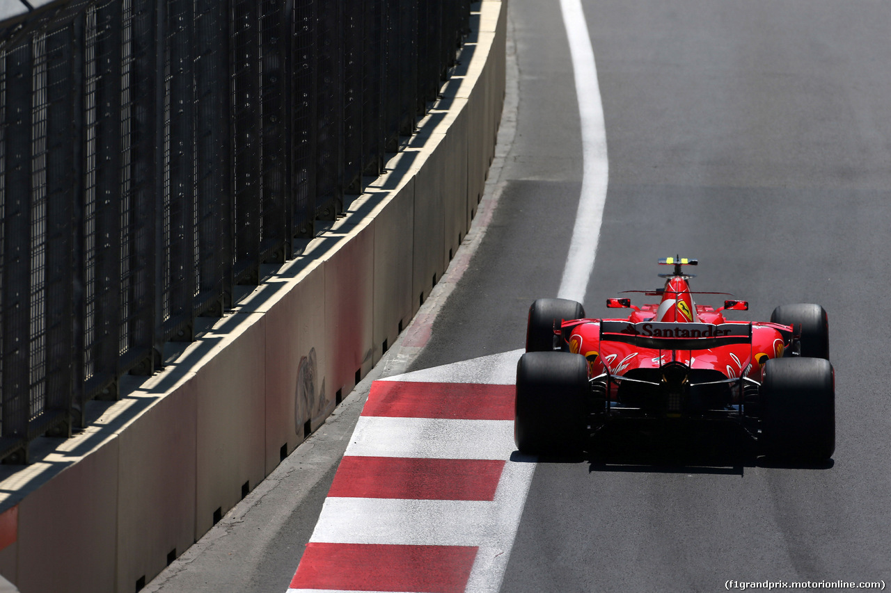 GP AZERBAIJAN, 24.06.2017 - Prove Libere 3, Kimi Raikkonen (FIN) Ferrari SF70H