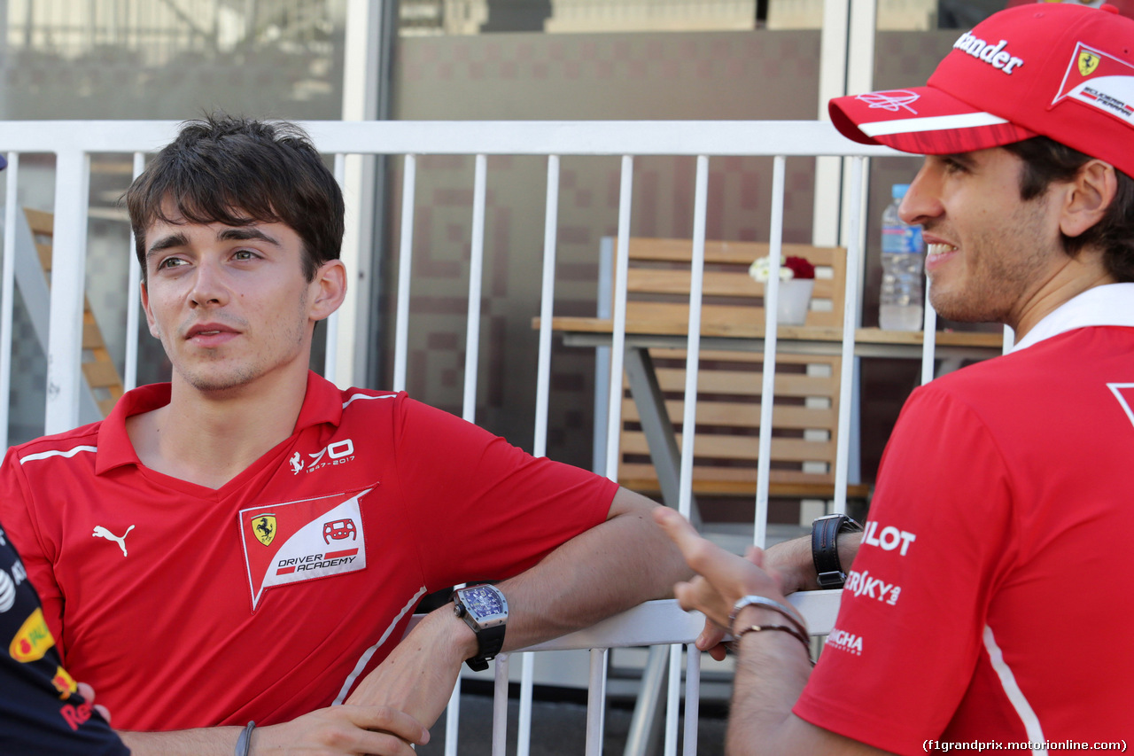 GP AZERBAIJAN, 24.06.2017 - Qualifiche, Charles Leclerc (MON) PREMA Racing e Antonio Giovinazzi (ITA) Test Driver, Ferrari