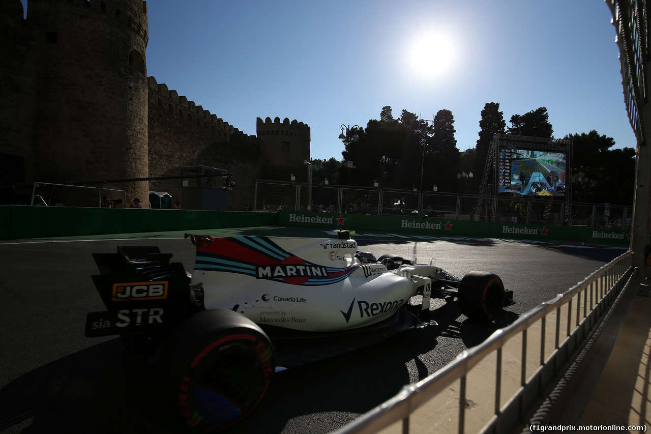 GP AZERBAIJAN, 24.06.2017 - Qualifiche, Lance Stroll (CDN) Williams FW40