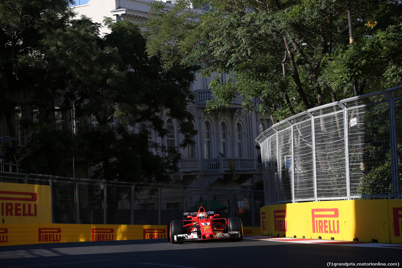 GP AZERBAIJAN, 24.06.2017 - Qualifiche, Sebastian Vettel (GER) Ferrari SF70H