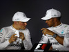 GP AZERBAIJAN, 24.06.2017 - Qualifiche, Conferenza Stampa, Valtteri Bottas (FIN) Mercedes AMG F1 W08 e Lewis Hamilton (GBR) Mercedes AMG F1 W08