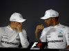GP AZERBAIJAN, 24.06.2017 - Qualifiche, Conferenza Stampa, Valtteri Bottas (FIN) Mercedes AMG F1 W08 e Lewis Hamilton (GBR) Mercedes AMG F1 W08