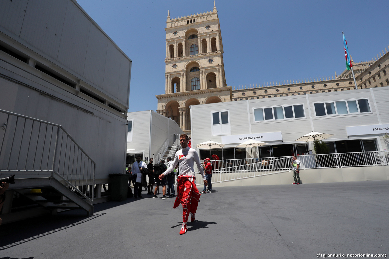 GP AZERBAIJAN, 23.06.2017 - Prove Libere 1, Sebastian Vettel (GER) Ferrari SF70H