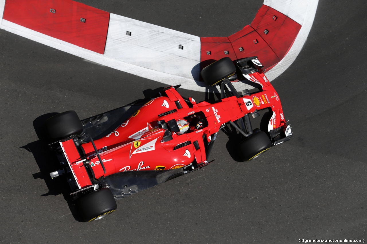 GP AZERBAIJAN, 23.06.2017 - Prove Libere 1, Sebastian Vettel (GER) Ferrari SF70H