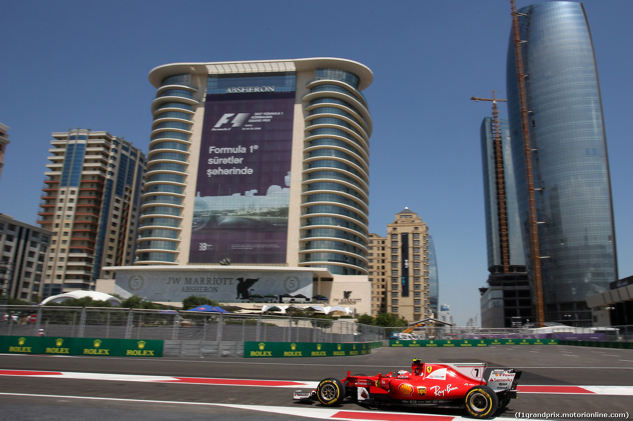 GP AZERBAIJAN, 23.06.2017 - Prove Libere 1, Kimi Raikkonen (FIN) Ferrari SF70H