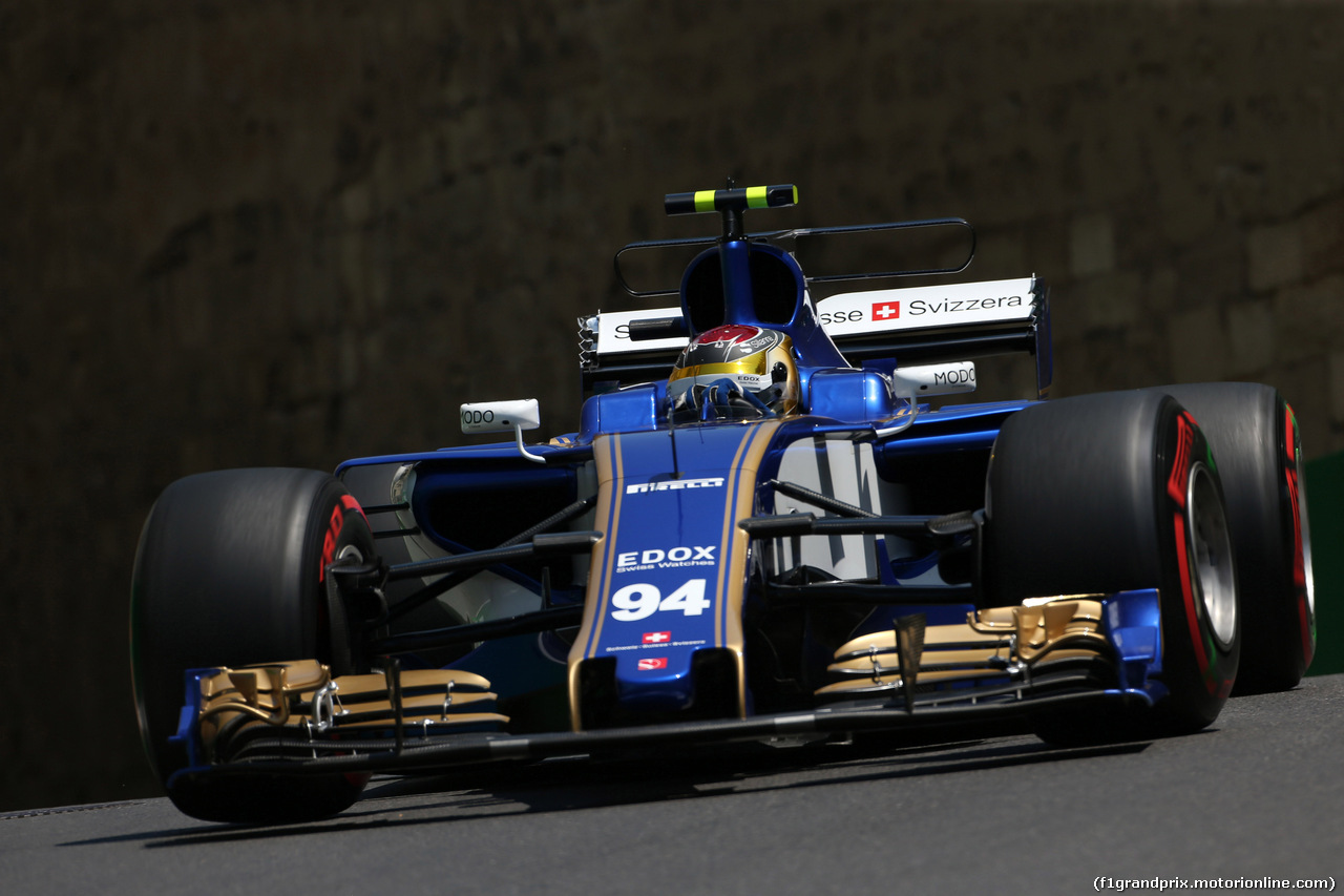 GP AZERBAIJAN, 23.06.2017 - Prove Libere 1, Pascal Wehrlein (GER) Sauber C36