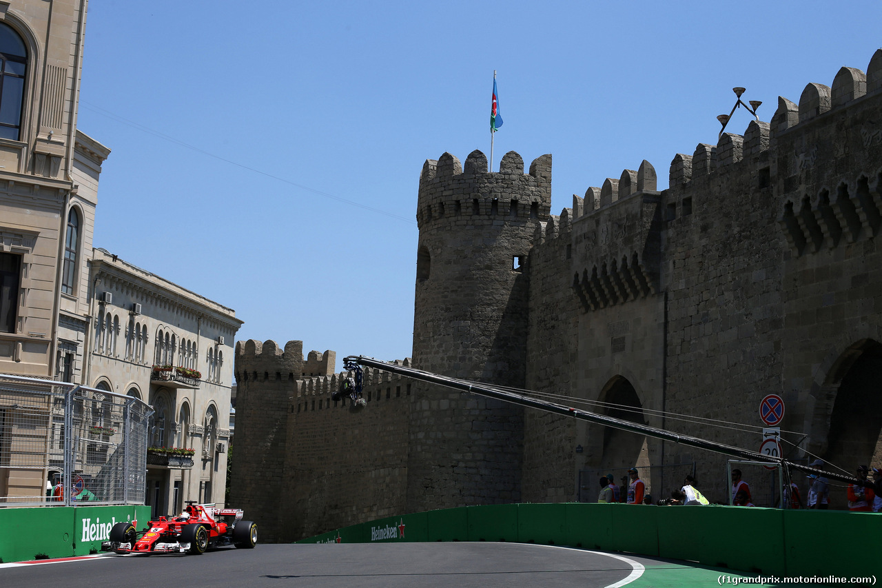 GP AZERBAIJAN, 23.06.2017 - Prove Libere 1, Sebastian Vettel (GER) Ferrari SF70H