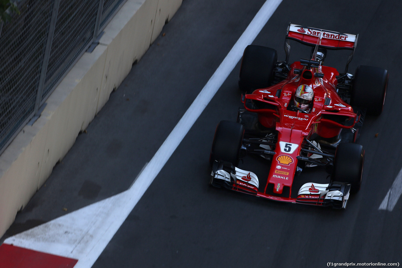GP AZERBAIJAN, 23.06.2017 - Prove Libere 2, Sebastian Vettel (GER) Ferrari SF70H