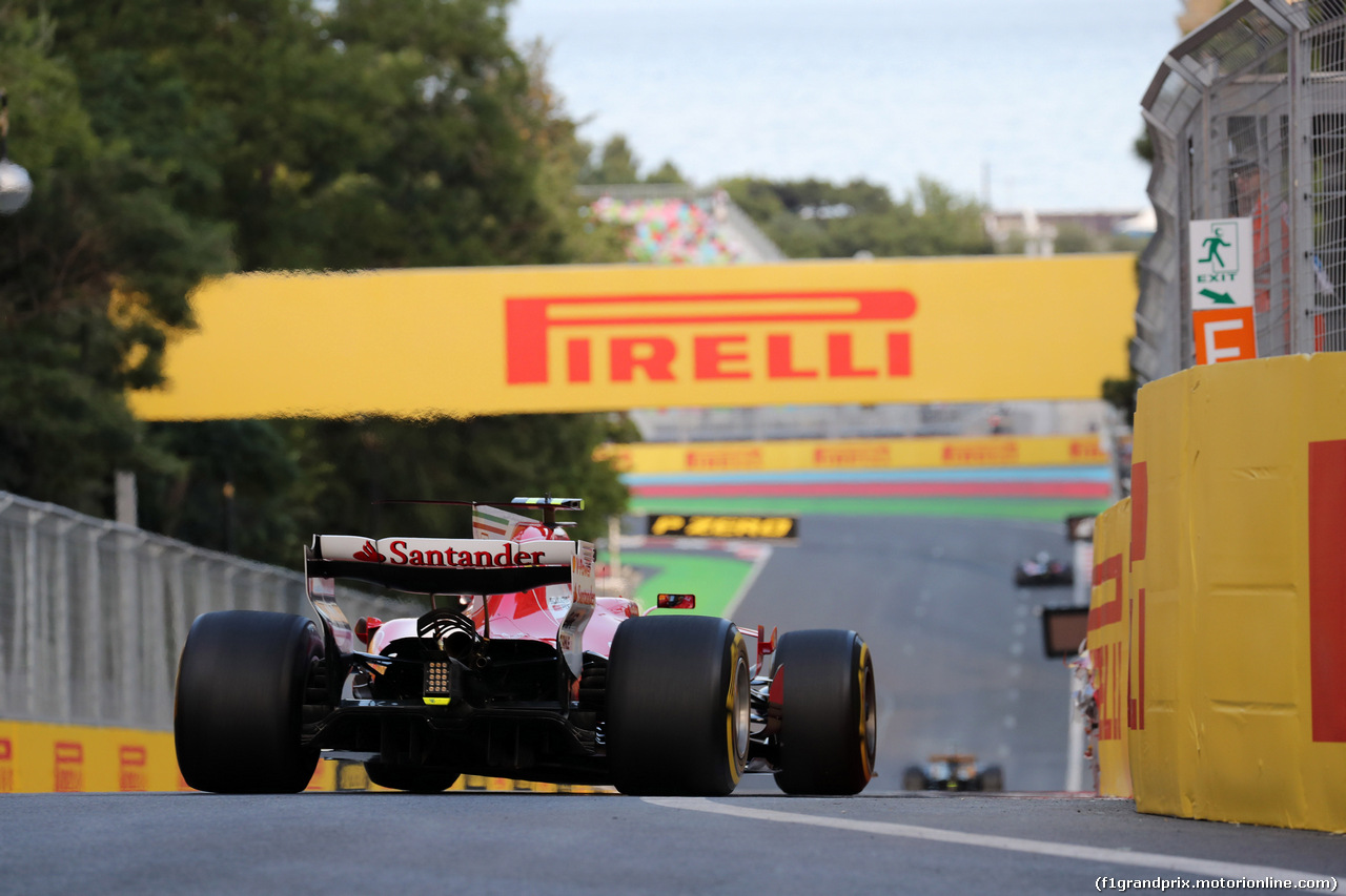 GP AZERBAIJAN, 23.06.2017 - Prove Libere 2, Kimi Raikkonen (FIN) Ferrari SF70H