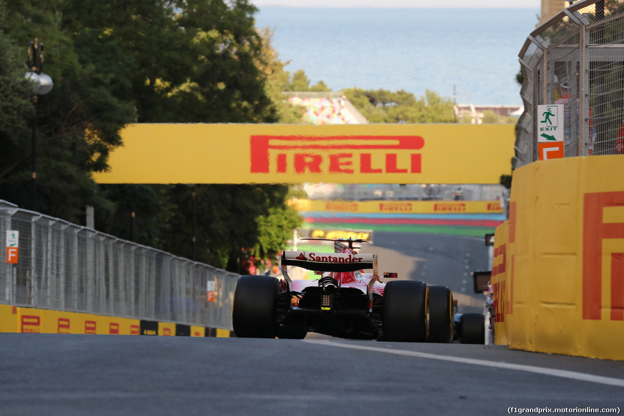 GP AZERBAIJAN, 23.06.2017 - Prove Libere 2, Kimi Raikkonen (FIN) Ferrari SF70H