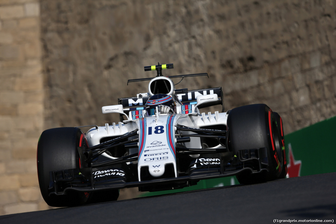 GP AZERBAIJAN, 23.06.2017 - Prove Libere 2, Lance Stroll (CDN) Williams FW40