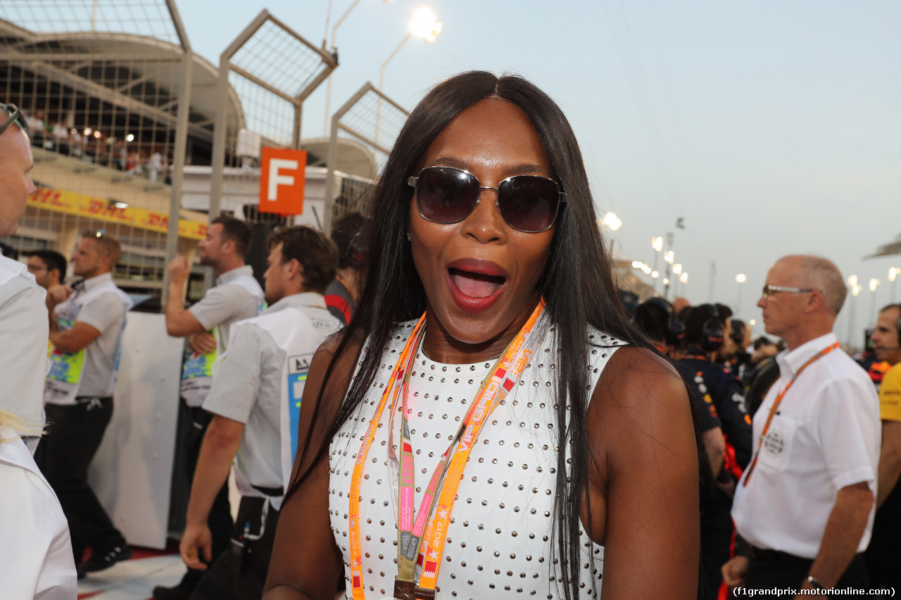 GP BAHRAIN, 16.04.2017 - Gara, Naomi Campbell (GBR)