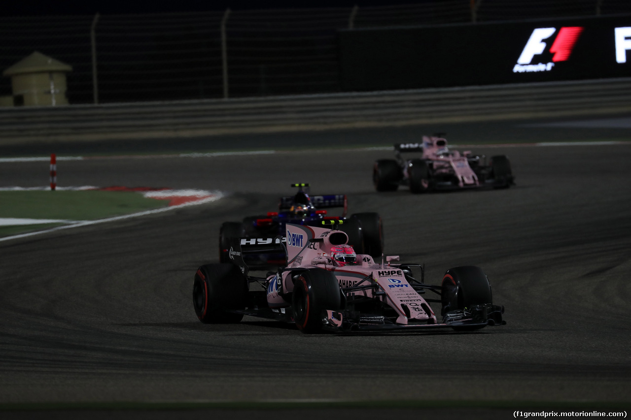 GP BAHRAIN, 16.04.2017 - Gara, Esteban Ocon (FRA) Sahara Force India F1 VJM10