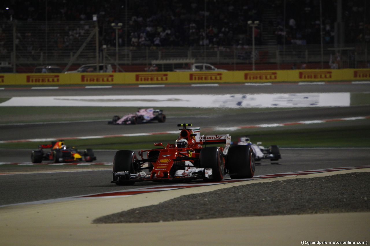 GP BAHRAIN, 16.04.2017 - Gara, Kimi Raikkonen (FIN) Ferrari SF70H