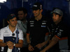 GP BAHRAIN, 16.04.2017 - Felipe Massa (BRA) Williams FW40 , e Sergio Perez (MEX) Sahara Force India F1 VJM010 Esteban Ocon (FRA) Sahara Force India F1 VJM10
